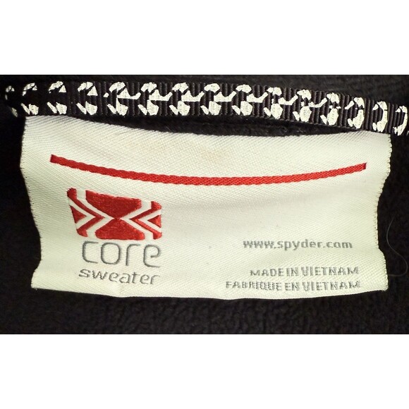 Spyder Women’s Ribbed Fleece Jacket Black Zip Up Mock Neck Activewear Outdoor Lg - Picture 6 of 10